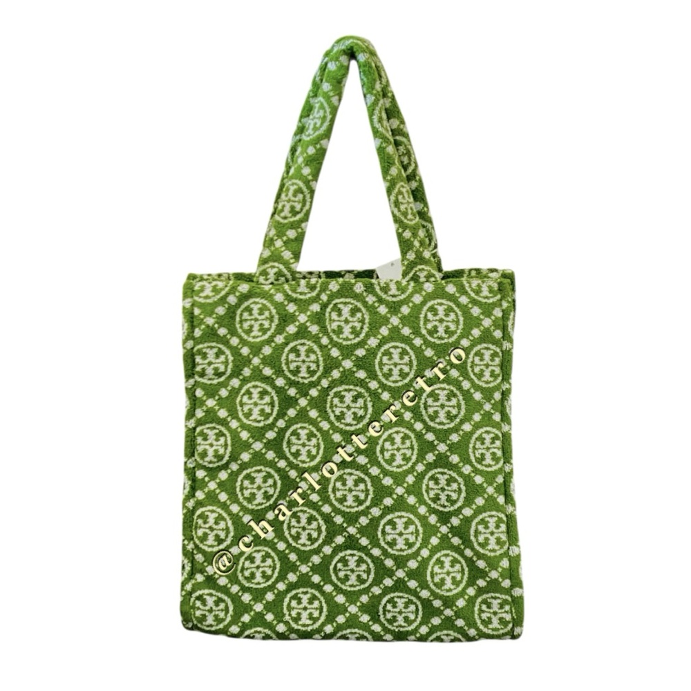 NWT $298 Tory Burch • T Monogram Terry Tote
